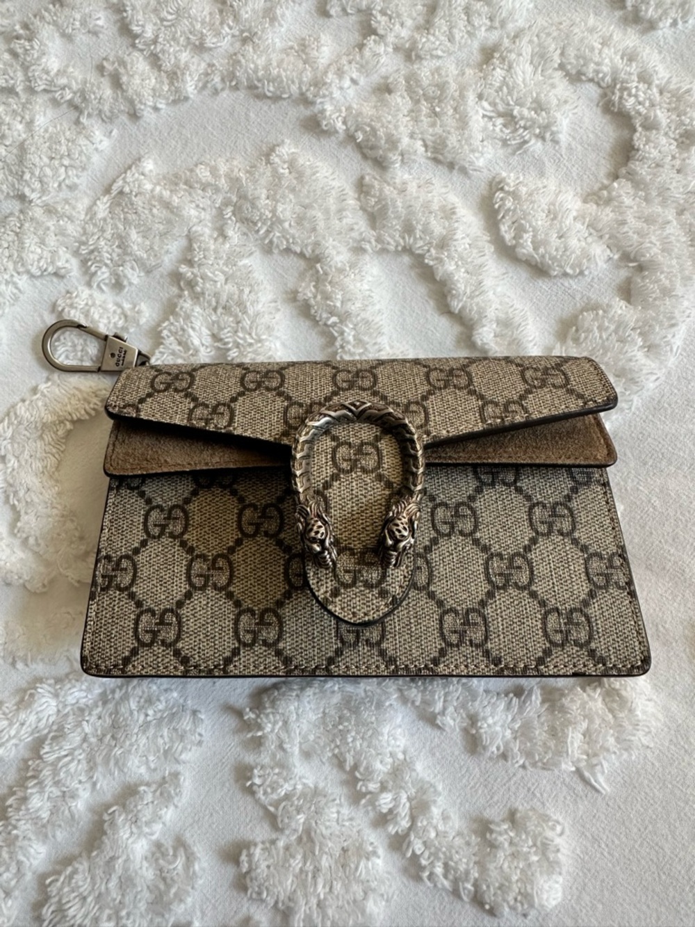 Gucci Beige/Ebony GG Supreme Dionysus Clutch